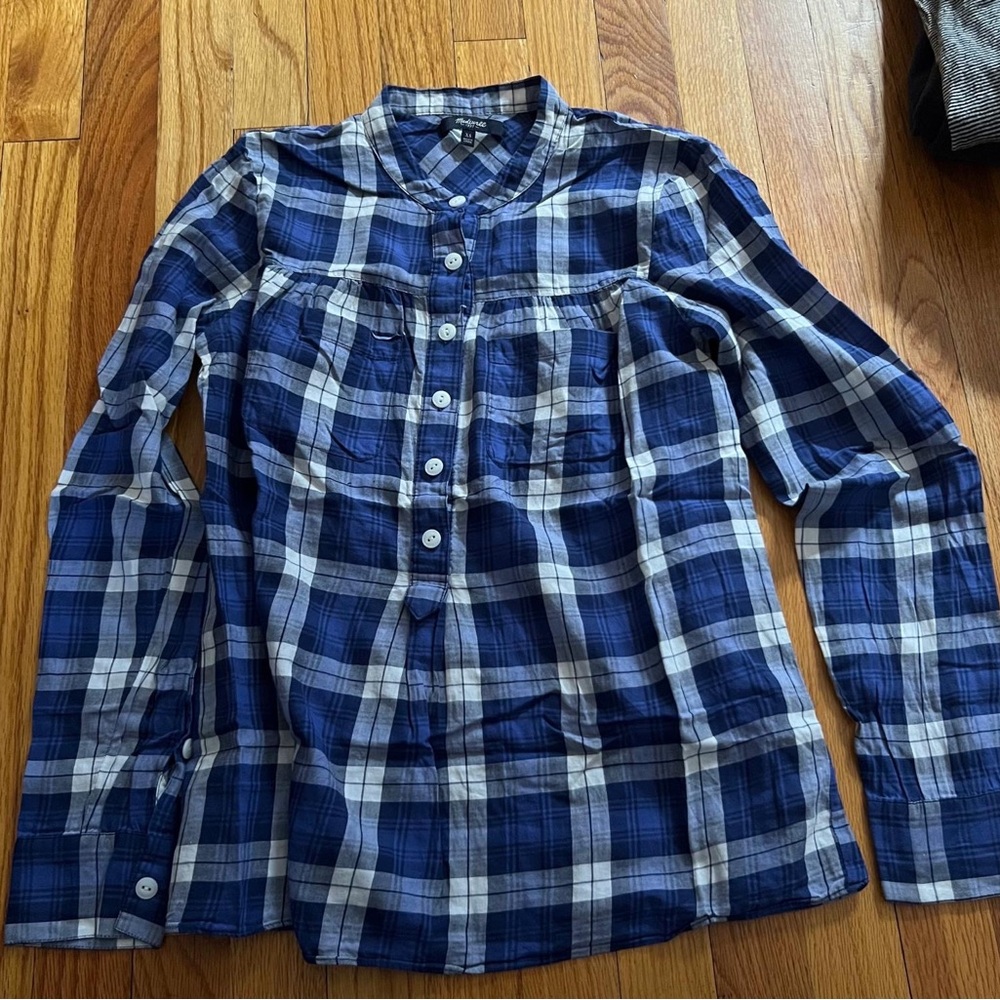 Blue Plaid Shirt